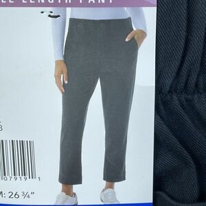 32 Degrees Women's Large Ankle Length Pant Black Cotton Blend e0524